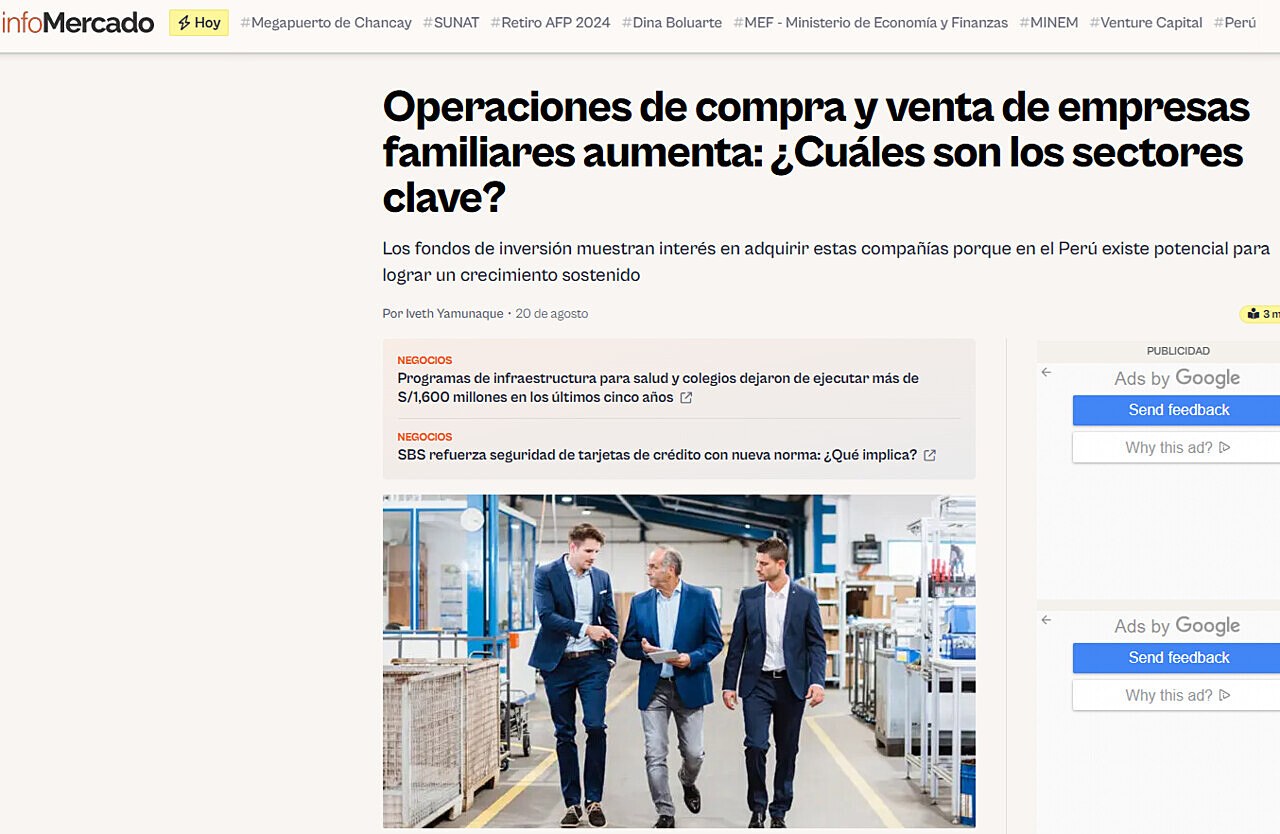 Operaciones de compra y venta de empresas familiares aumenta: Cules son los sectores clave?